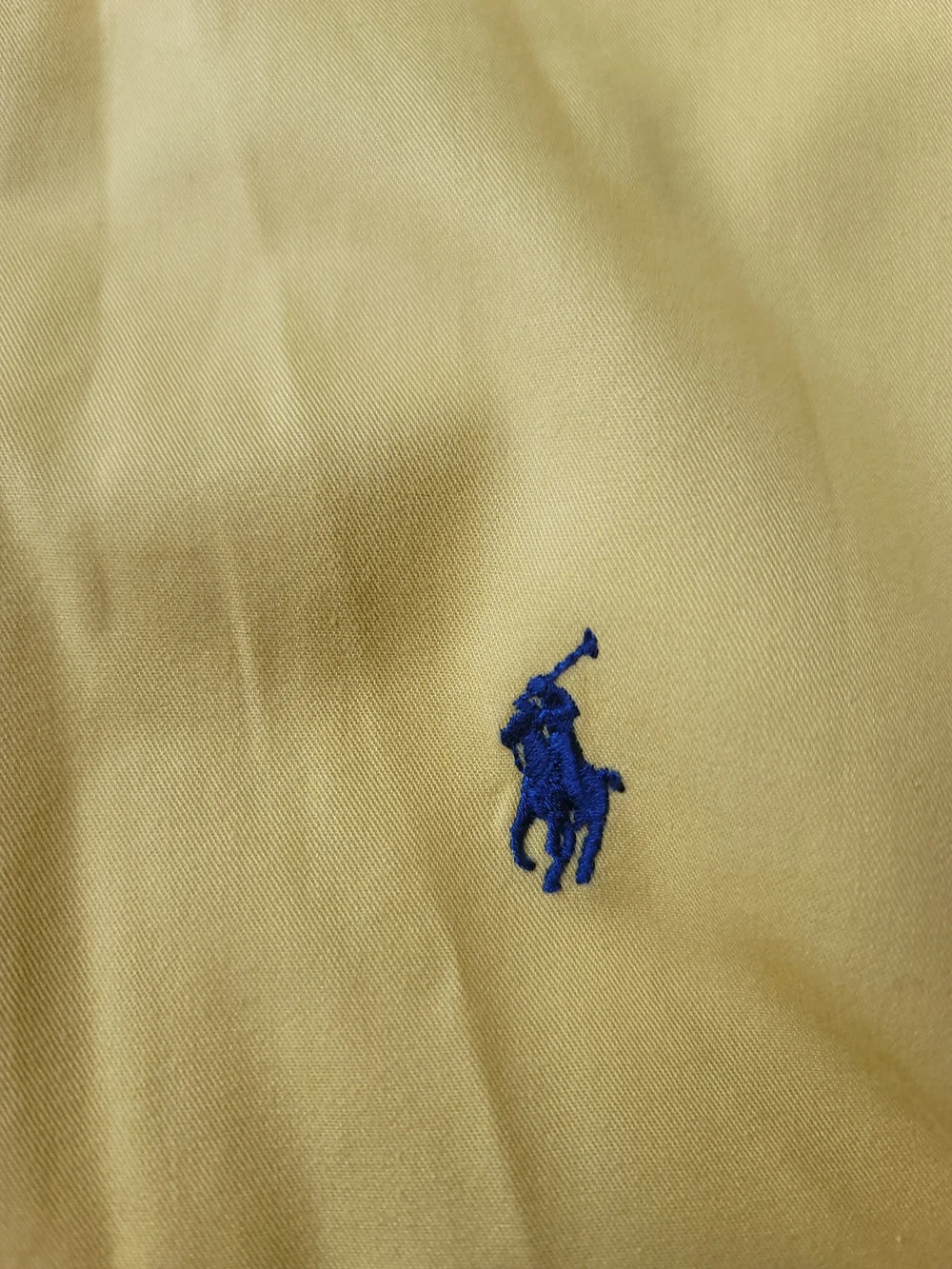 Ralph Lauren Blake Shirt Mens L Yellow Short Sleeve Button Up 100% Cotton Resort